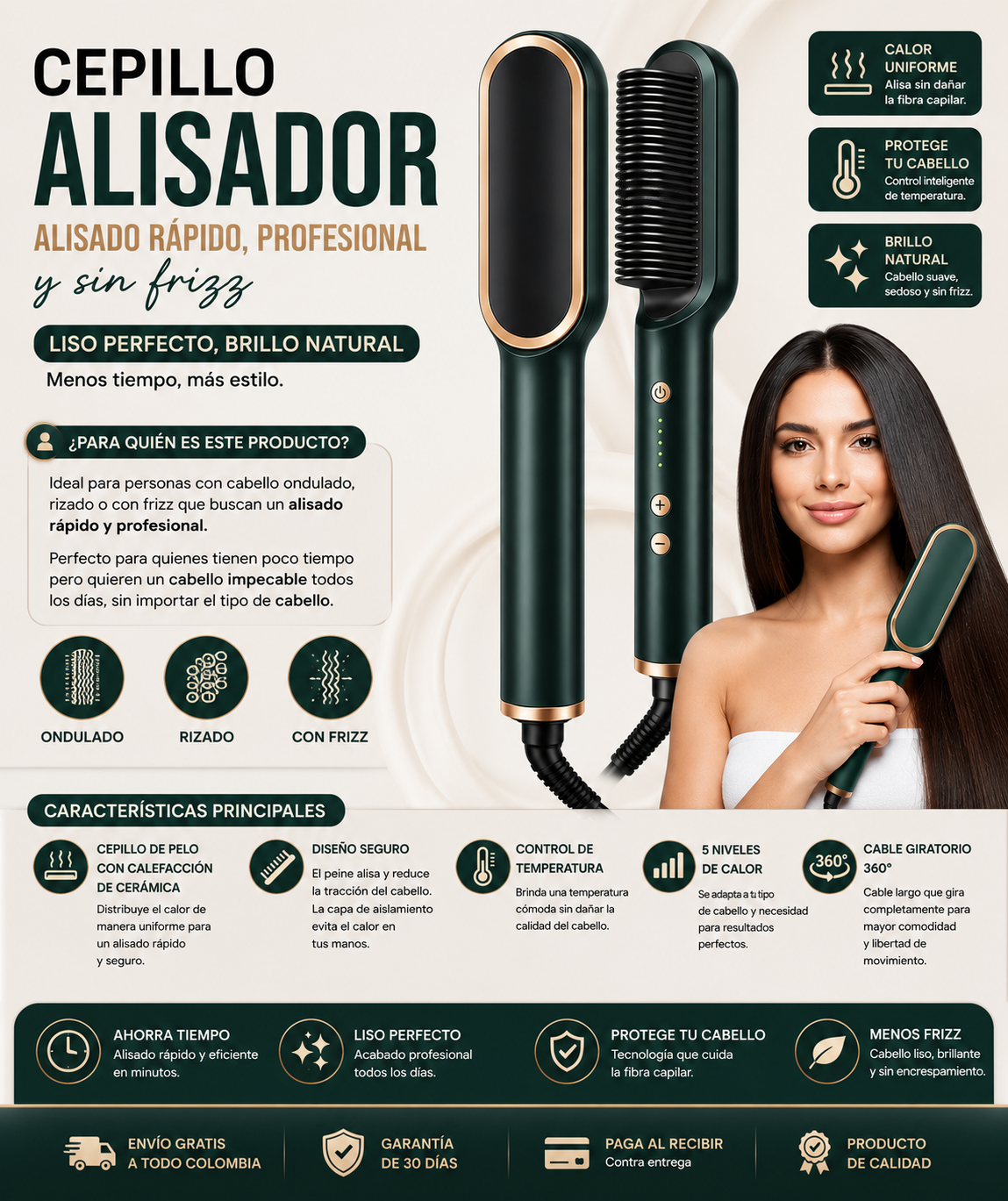 Cepillo Alisador 2 en 1