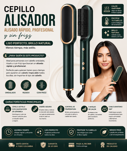 Cepillo Alisador 2 en 1